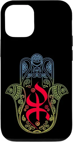 Miniatura 27 de Funda para iPhone 13 Pro Max Khamsa Amazigh Berber con símbolo de Yaz con colores vibrantes de la bandera
