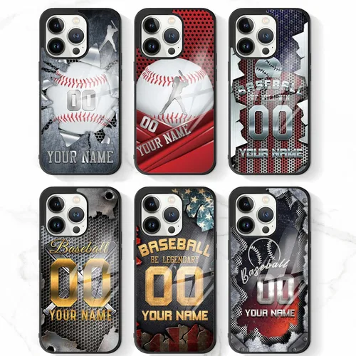 Miniatura 2 de Fundas de teléfono personalizadas con nombre, diseño vintage con textura de metal para iPhone 6, 7, 8, 11, 12, 13, 14, 15, 16, 17 Pro Max Plus Mini