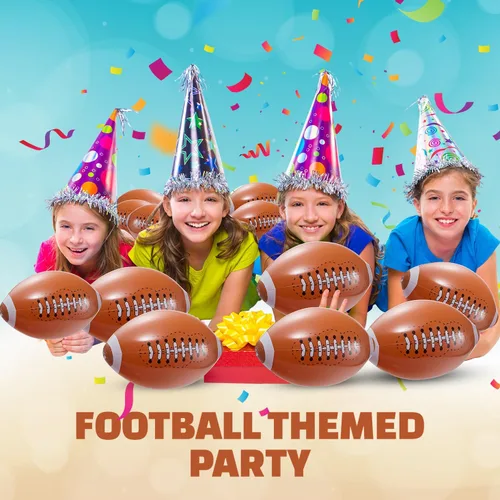 Miniatura 2 de Bedwina Paquete de 12 balones inflables de 16 pulgadas para decoraciones de fiestas de fútbol y recuerdos de fiesta, pelotas de playa con temática