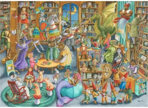 Miniatura 2 de Ravensburger Midnight at The Library 12000489 - Rompecabezas de 1000 piezas para adultos, herramientas hechas a mano, fabricado en Alemania, cada