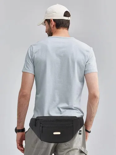 Miniatura 8 de Riñonera para mujer, bolsa de cintura de moda con correa ajustable para viajes, deportes y correr, Negro, talla única