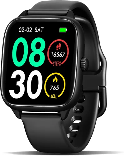 JYUAJOI Reloj Inteligente de Salud y Fitness (Responder/Realizar Llamadas), Reloj Inteligente con Monitor de Frecuencia Cardíaca 24/7, Rastreador de
