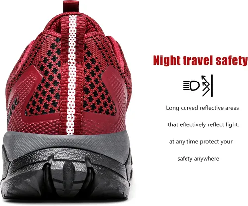 Miniatura 14 de ulogu Zapatos de senderismo impermeables para hombres y mujeres, cómodos, ligeros, antideslizantes, para caminar todo el día, para trabajar y caminar