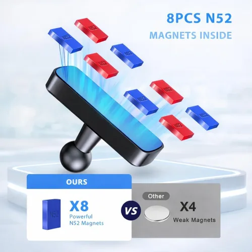 Miniatura 5 de LEPHYON Soporte magnético para teléfono para gimnasio, soporte magnético ultra fuerte para equipo de ejercicio, compatible con todos los teléfonos