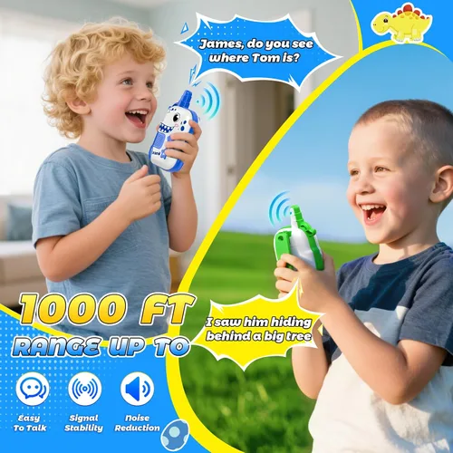 Miniatura 2 de Walkie Talkies Recargables Juguetes para Niños: Juguetes de Dinosaurio Walkie Talkies para Niños 2 Pack Regalos de Navidad Cumpleaños para Niños