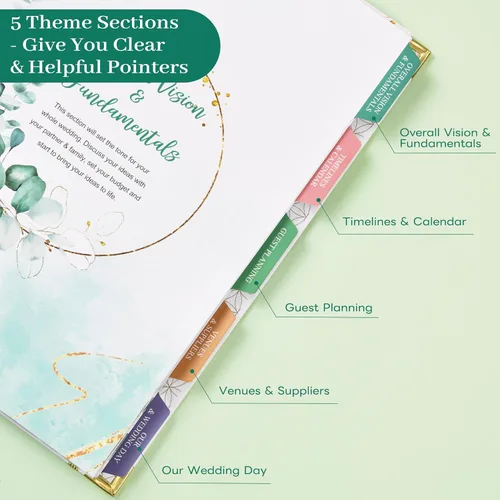 Miniatura 3 de Planificador y organizador de bodas, libro de planificación de boda y organizador para la novia, libro de regalo de compromiso de 9.5 x 11.9