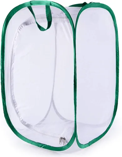 Miniatura 2 de SunGrow Hábitat plegable de mariposa, jaula de mariposa de 24 pulgadas para orugas, granja de creación, recinto para la cría de moscas soldadas