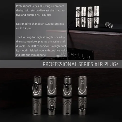 Miniatura 5 de Adaptador XLR, conector macho de 5 pines a 5 pines para extensión de micrófono de audio DMX, mezclador, micrófono, paquete de 2 5PIN XLR macho a