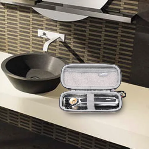 Miniatura 7 de RLSOCO Funda rígida compatible con la maquinilla de afeitar térmica Gillette Labs y la maquinilla de afeitar de hojas (tamaño pequeño)