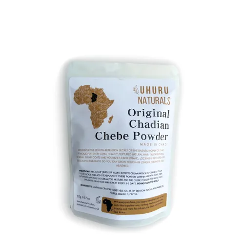Uhuru Naturals Chadian Chebe en polvo original (0.71 onzas), ingredientes totalmente naturales que promueven el crecimiento del cabello, ayuda a