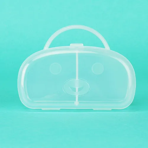 Miniatura 2 de Accmor Funda para chupete, contenedor para chupete puede almacenar 2 chupetes, funda para chupete de bebé para viajes, sin BPA, transparente