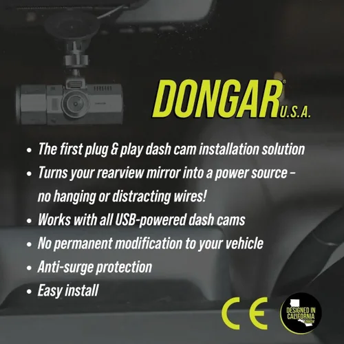 Dongar Adaptador de corriente para cámara de mando (7 pines tipo B) para espejos económicos seleccionados. Compatible con Nissan seleccionados,