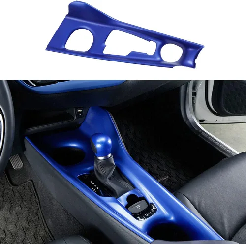Rifoda para C-HR ABS Accesorios Cubierta del panel de cambio de marchas de la consola central Compatible con Toyota C-HR 2018, 2019, 2020, 2021 Azul