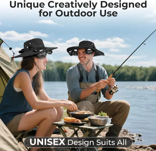 Miniatura 2 de AMACOOL Bucket Hat Fan, Gifts for Him Father Dad Husband, Fishing Essentials for Women Men Camping Hiking Beach Gardening