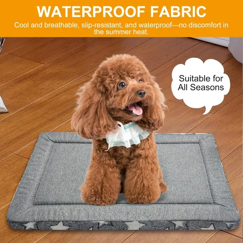 Miniatura 5 de Cama ortopédica lavable de felpa para perros con parte inferior antideslizante, almohadilla suave de lujo para mascotas, cojín acogedor de jaula