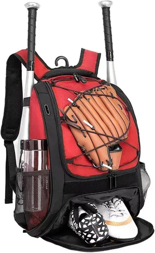Miniatura 10 de DAFISKY, Mochila para Bolsón de Béisbol y Sóftbol - Mochila para Equipo de Bate de Béisbol, Sóftbol y Bola T para Jóvenes y Adultos con Soportes