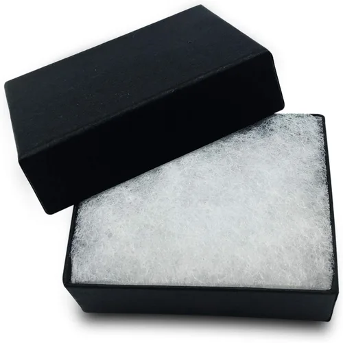 Miniatura 3 de TheDisplayGuys - Paquete de 25 cajas de cartón rellenas de algodón #10 para joyas, color negro mate (1.9 x 1.3 x 0.7 pulgadas), para envío