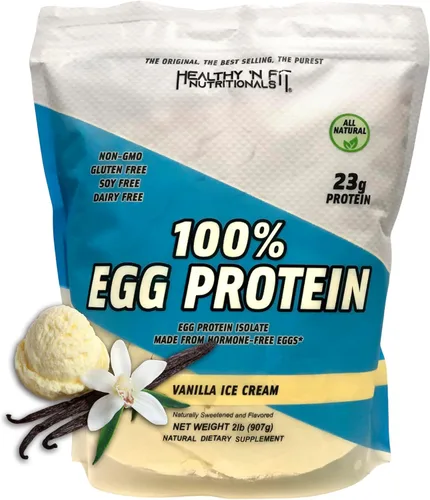Miniatura 5 de Healthy N Fit 100% proteína de huevo - fresa (2 libras): 100% proteína de clara de huevo más péptidos naturales. naturalmente endulzados, cero