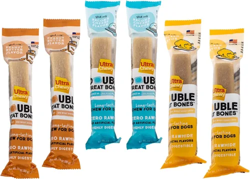 Miniatura 12 de Ultra Chewy Sabores de mantequilla de maní, pollo, tocino y queso: golosinas de larga duración fabricadas en Estados Unidos para razas grandes