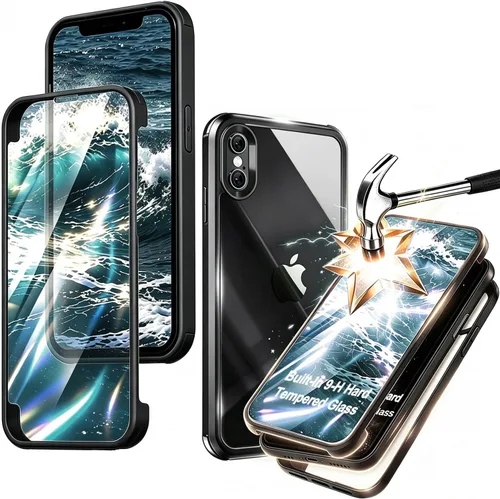 Miniatura 28 de Funda para iPhone 11 con protector de pantalla [vidrio templado 9H integrado], protección de cuerpo completo 360 de doble capa protectora