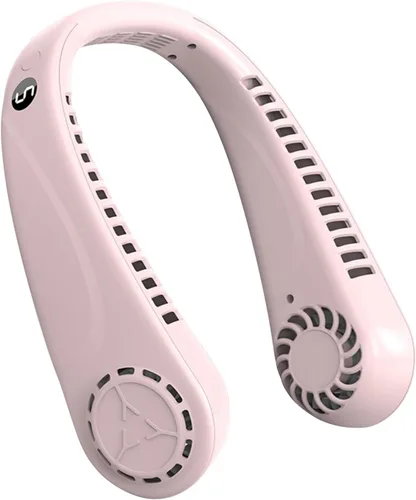 Miniatura 8 de BIRDDIE Ventiladores de cuello colgantes portátiles sin aspas con pantalla y 5 niveles de velocidad, recargable por USB, ventilador personal