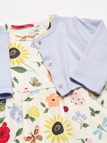 Miniatura 2 de Touched by Nature Baby Girls Organic Cotton Dress and Cardigan