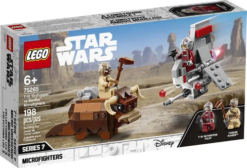 Miniatura 4 de LEGO Star Wars: A New Hope T-16 Skyhopper vs Bantha Microfighters 75265 Kit de construcción de juguetes coleccionables para niños, nuevo 2020