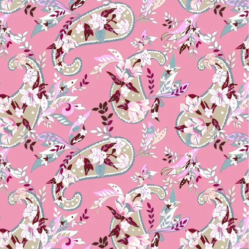 Miniatura 5 de Vera Bradley Manta de felpa de forro polar Botánico Paisley Rosa