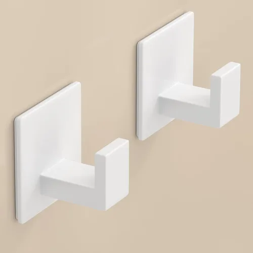 Miniatura 12 de Ganchos de pared autoadhesivos, ganchos de pared de acero inoxidable resistentes, ganchos para toallas para colgar batas, delantales, abrigos