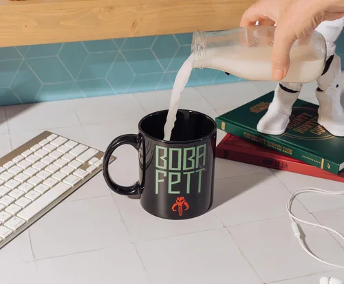 Miniatura 4 de Silver Buffalo Star Wars Boba Fett Helmet - Taza de café de cerámica, 20 onzas