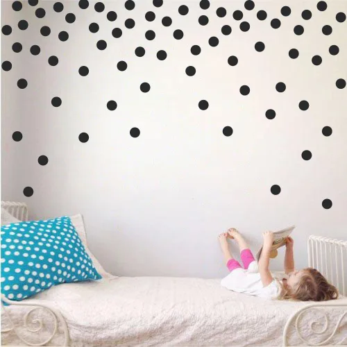 Miniatura 28 de Adhesivos decorativos de vinilo para pared, diseño de círculos de lunares, fácil de despegar y pegar, adhesivos decorativos extraíbles para Beige