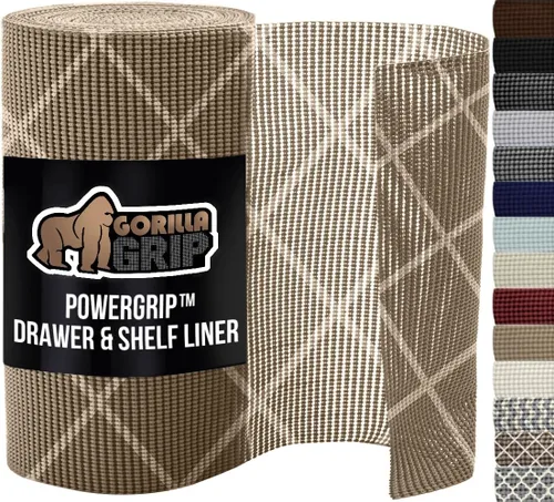 Miniatura 15 de GORILLA GRIP powerGRIP - Forro para cajones y estantes de gabinete, agarre fuerte y resistente, forros no adhesivos para proteger gabinetes