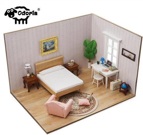Miniatura 8 de Odoria 1/12 Silla en miniatura Sillón Accesorios para muebles de casa de muñecas, color blanco