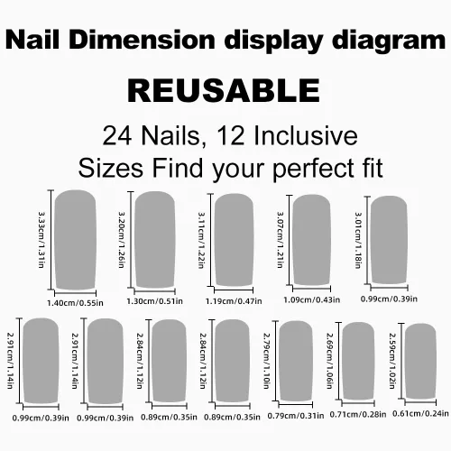 Miniatura 6 de Uñas postizas largas a presión cuadradas con dijes, uñas acrílicas color rosa nude, lindos diseños de dijes de oso de corazón, uñas con pegamento