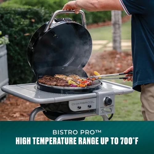 Miniatura 8 de Charbroil Bistro Pro - Parrilla de gas para espacios pequeños y patios, color negro - 25302161