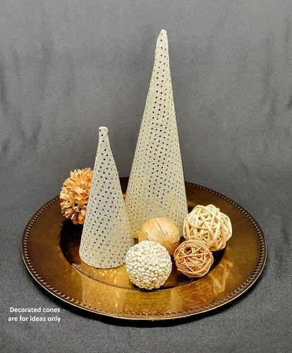 Miniatura 6 de Paper Mache Cone - Juego variado de 4 unidades de 17.87 x 5, 13.75 x 5, 10.63 x 4, 7 x 3 pulgadas.