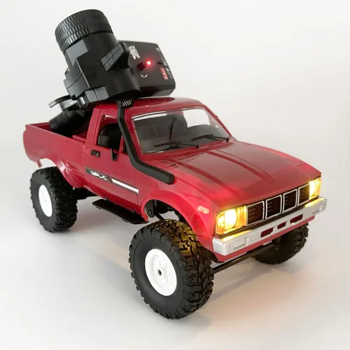 Miniatura 2 de Camión RC WPL C24 RC Crawler escala 1/16 4x4 RC Rock Crawler todo terreno todoterreno Pickup Truck RTR Control remoto LED proporcional acelerador