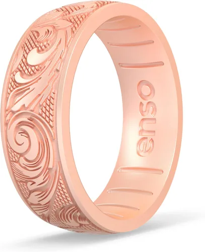 Miniatura 18 de Enso Rings Signature Etched Collection - Anillos clásicos de silicona grabados - Diseño cómodo y flexible - Fabricado en Estados Unidos