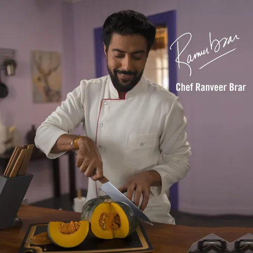 Miniatura 2 de Cuchillo de chef moderno suizo Victorinox - Cuchillo de cocina para cortar carne, fruta y verduras - Accesorios de cocina premium - Mango de madera