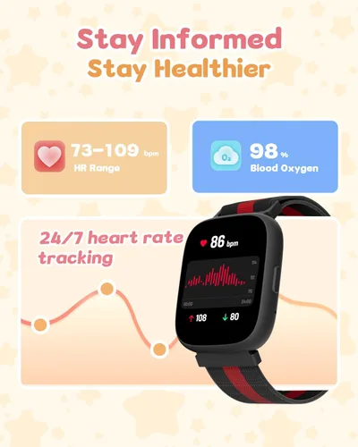 Miniatura 4 de Reloj inteligente para niños sin necesidad de teléfono ni aplicación, reloj de seguimiento de actividad física de 1.83" con podómetro, contador