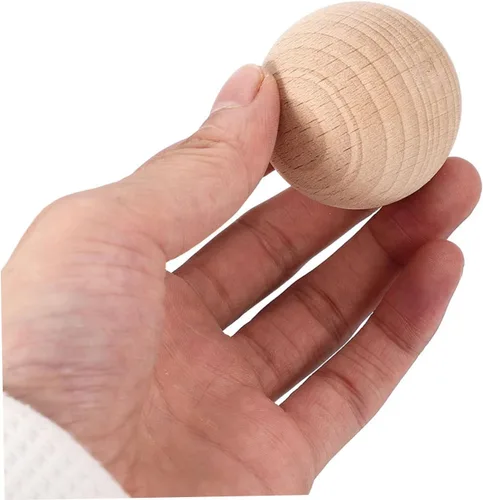 Miniatura 4 de TOYANDONA Juego de 5 bolas de madera para croquet para juegos de césped al aire libre, bolas de madera maciza resistentes para patio trasero