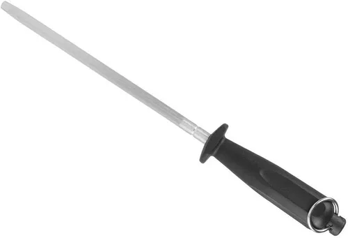 Miniatura 6 de Afilador de cuchillos de acero inoxidable, afilador de mango para chefs, cuchillos de acero, herramienta de varilla de afilado de cocina, 1 unidad
