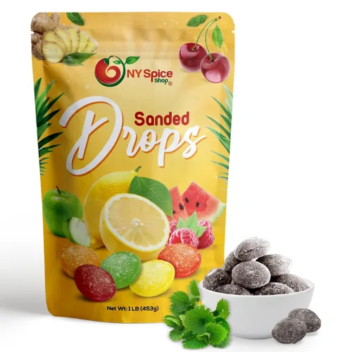 Miniatura 23 de NY SPICE SHOP Mix Fruits - Gotas de caramelo lijadas, 1 libra de gotas lijadas antiguas, dulces frescos y deliciosos a granel, caramelo duro lijado