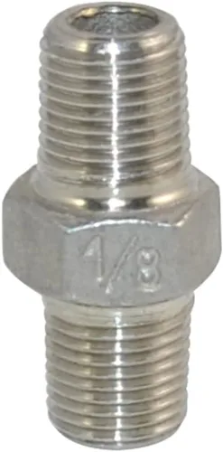 Miniatura 12 de Pezón hexagonal roscado macho NPT de 1/8 "x 1/8", acoplador rápido de acero inoxidable 304 (1/4")