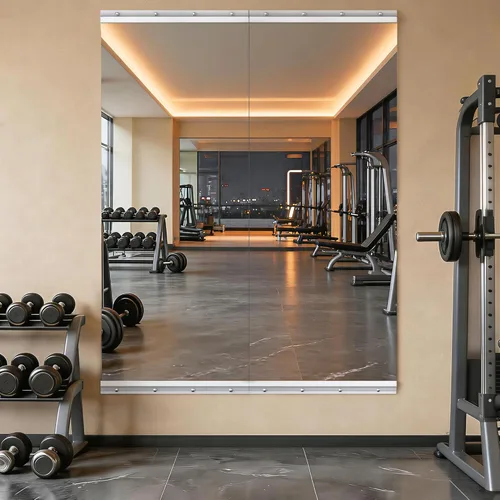 Miniatura 24 de Hasipu 3 piezas de espejos para gimnasio en casa de 48''x24'', espejos grandes de cuerpo entero montados en la pared para yoga, baile, fitness