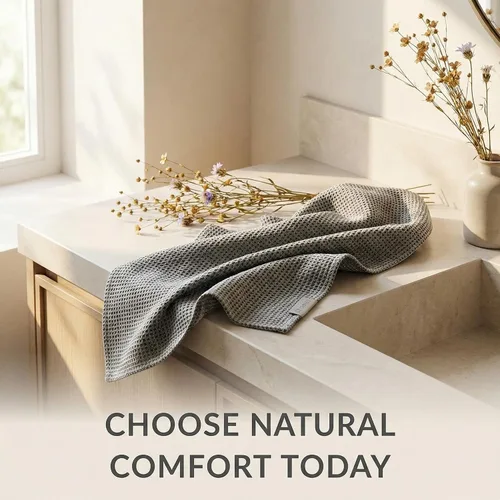 Miniatura 9 de Pure Linen - Juego de 2 toallas de baño pequeñas de 20 x 40 pulgadas de secado rápido para pieles sensibles, toallas finas para baño, toalla ligera