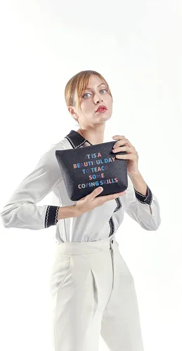 Miniatura 6 de ZJXHPO Bolsa de cosméticos de consejero Es un día asombroso para enseñar algunas habilidades de afrontamiento, maquillaje con cremallera, bolsa