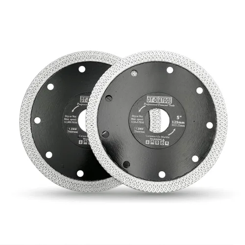 Miniatura 13 de DT-DIATOOL Hoja de sierra circular de granito de mármol de cerámica de 3-3/8 pulgadas (3.346 in) con segmento de malla en X, 0.39 pulgadas - 0.59