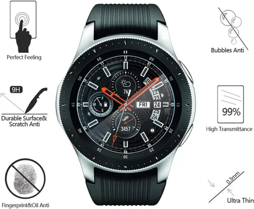 Miniatura 2 de [Paquete de 4] Protector de pantalla de vidrio templado para Samsung Galaxy Watch 4 Classic 1.811 in/Watch 1.811 in