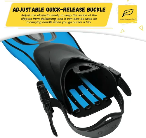 Miniatura 3 de TUDIVING -Aletas de buceo Aletas largas de silicona Equipo de natación Aletas de snorkel Nuevas aletas de buceo profesional Adultos Hombres Mujeres